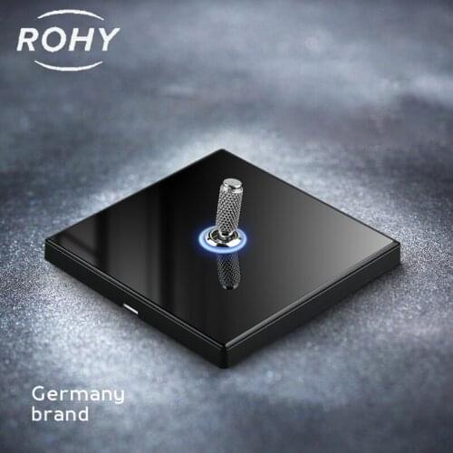 Black Wall Light Stainless Steel Panel Toggle Switch Vintage Lighting Switch 1-4 Gang 2 Way Wallpad Switch for Living room