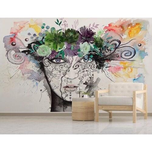 CJSIR Custom Wallpaper Modern Illustration Colorful Sexy Beautiful Wall Background Living Room Bedroom Murals 3d Wallpaper