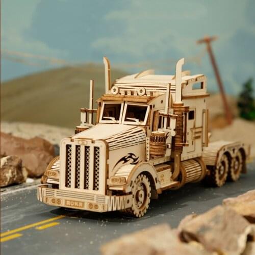 Wooden Mechanical Model Puzzle Car Model Diy Assembly Toys for Kids Boys Gifts NSV775