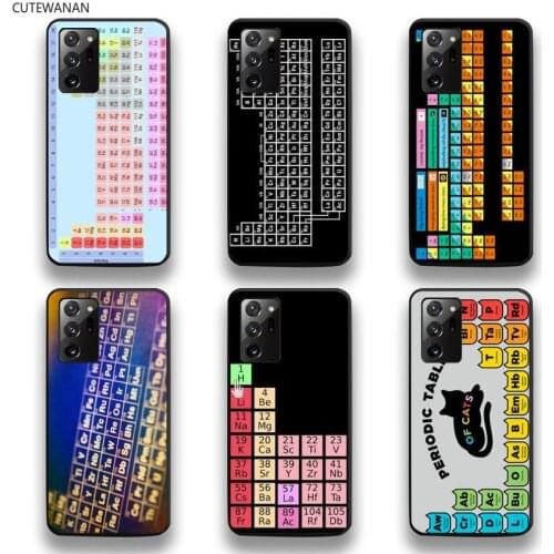 Chemical Periodic Table Phone Case For Samsung Galaxy Note20 ultra 7 8 9 10 Plus lite M51 M21 M31 J8 2018 Prime
