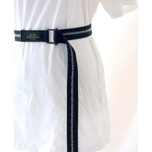 Alphabet Printing Canvas Unisex Belt High Quality Nylon Smooth Buckle Women Belts Outdoor All-Match Men Canvas Belts Female Belt