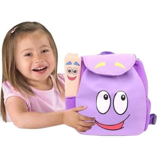 IGBBLOVE-mochila Dora Explorer, bolsa de rescate con mapa, juguetes preguardería, morados para regalo de Navidad