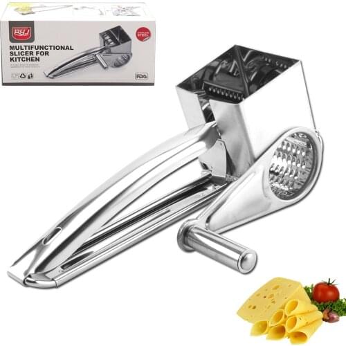 Cheese Shredder Hand Rotating Kitchen Accessories Cheese Grater Kitchen Gadget Made Stainless Steel Cheese Shredder
