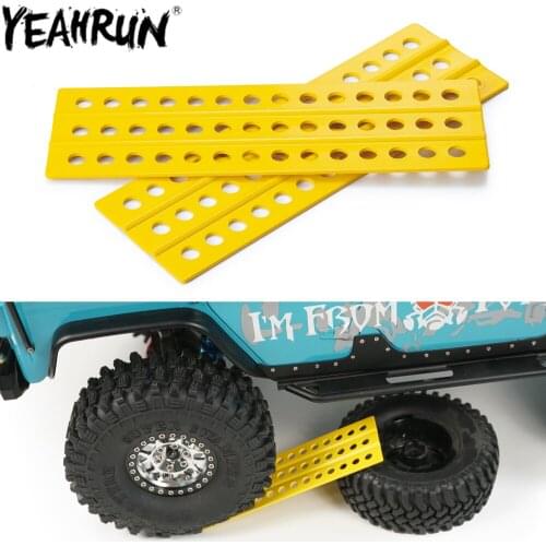 YEAHRUN 1Pair Metal Sand Ladder Recovery Board 38x120mm for 1:10 Axial SCX10 Traxxas TRX4 Tamiya CC01 RC Crawler Car Parts