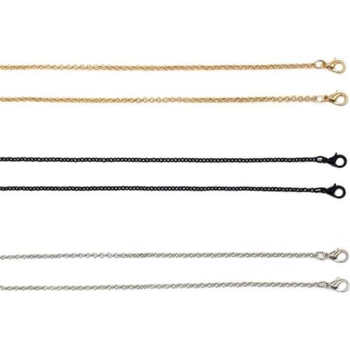 Fashion 2.5mm O word copper color protection mask chain Eyewear Spectacles Sunglasses Chain Metal Necklace Hold Straps Cords