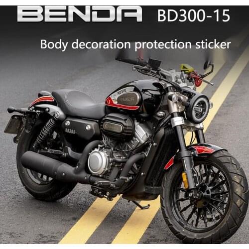 Motorcycle Drawing Decal Engraving Protection Sticker Body Paste Waterproof Sunscreen Decoration for Benda Bd300-15