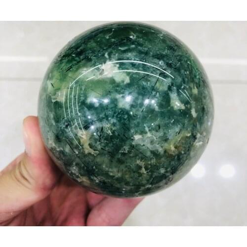 Natural Crystals Quartz Grape Prehnite Sphere Energy Ball Reiki Stones Room Home Office Aquarium Decoration Accessories Gemstone