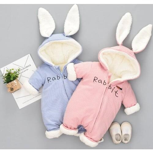 New Newborn Winter Bodysuit Toddler Overalls Kids Thicken Warm Outerwear Coat For Baby Boys Girl 3M 6M 9M 12M Snow Wear