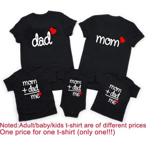 Mom Dad Me Family Matching Outfits Father Daughter Son Clothes Look Tshirt Dad and Me Dad Baby Kids Clothes Father Baby Outfits