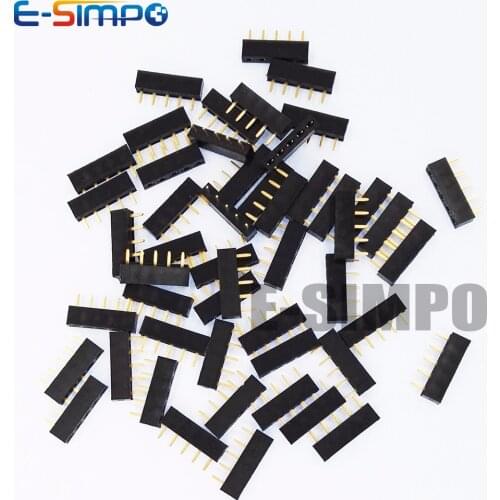 100pcs 2.54mm PH3.5 Single Row Low Profile Straight Female 1x2/3/4/5/8/10P Rohs Goldplate PCB Female Pin Header Socket Connector