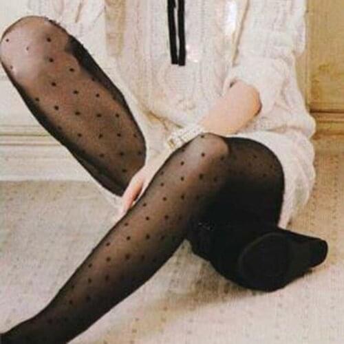 Sexy Dot Tights Women Sexy Pantyhose Nylon Tights Ladies Black Tights