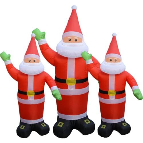 Christmas Santa Claus Inflatable Mascot Doll Party Holiday DIY Props Xmas New Year Lantern Store Yard Art Decor Supplies