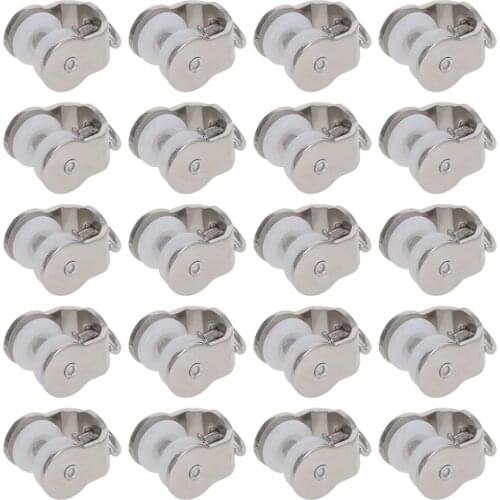 MroMax 10/20/30/50pcs Curtain Pulley Square Rail/I-rail 11*4/12*4/15*5.5/11*6/16*6mm Plastic/Stainless Steel Curtain Decorative