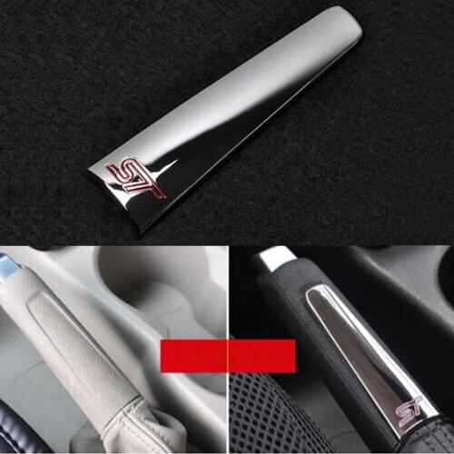 Car-Styling Chrome Handbrake Trim Hand Brake Cover Sticker for Ford Focus 2 MK2 3 4 MK3 MK4 ST Car Accessories