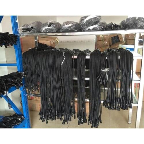 12pcs/Lot 1M 3M 8M Power Extension Cable Waterproof DMX Cable And Power Cable As One