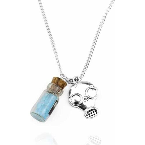 Blue Meth Heisenberg Jesse Pinkman Walter White Jewelry Breaking Bad Inspired Bath Salt Vial Cork Bottle Necklaces & Pendants