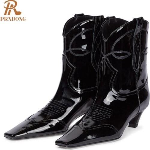 Fashion Concise Women Ankle Boots Genuine Leather Shoes Woman Autumn Winter High Heels Zipper Dress Party Working Short Boots 43