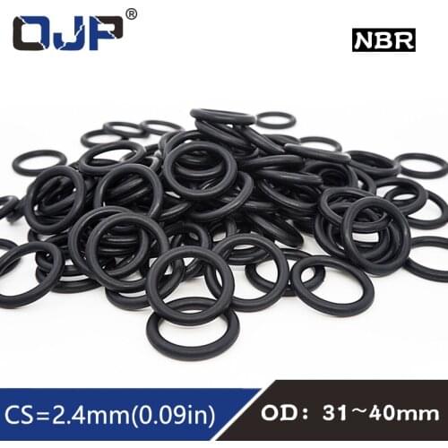 20PCS/lot Rubber Ring NBR Sealing O Ring CS2.4mm OD31/32/33/34/35/36/37/38/40mm Nitrile O-Ring Seal Gasket Oil Ring Washer