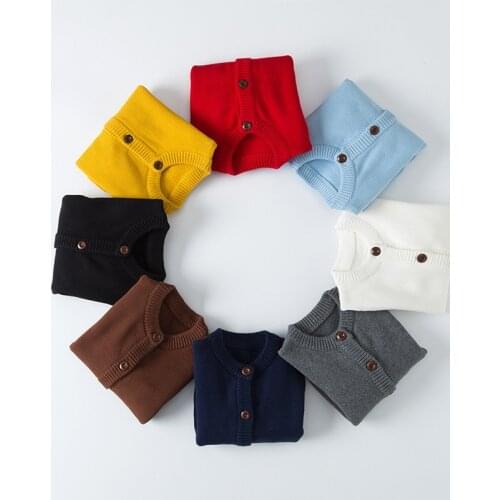 2020 Fashion Girls Cardigans Knit Sweaters Girls Basic Clothing Sweaters Ins Cardigans