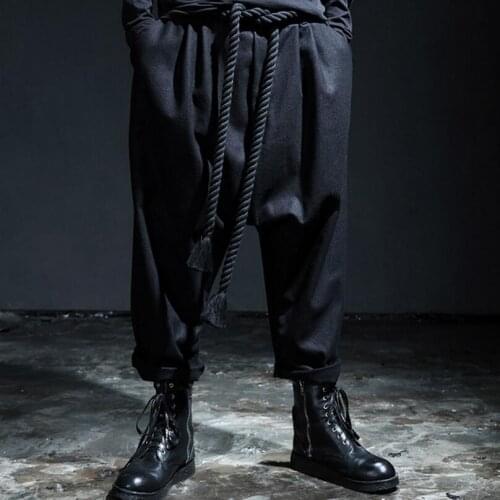 27-36 ! 2016 New Men clothing personality harem pants culottes male casual loose large file pants Plus size singer costumes