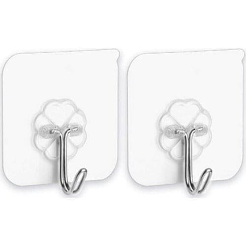3 5 Pieces Adhesive Hooks Kitchen Wall Hooks- Nail Free Sticky Hangers with Stainless Hooks Towel Bath Ceiling Hooks Wall Hook
