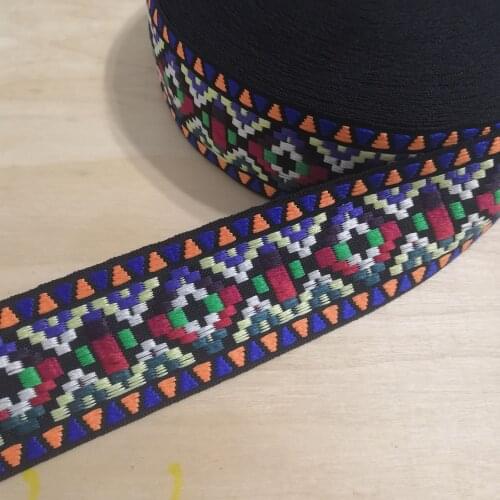 5cm 50mm 2'' Quality Thick Fine Grid Strong Durable Dog Collar Rhombus Webbing for Camera Guitar Strap National Jacquard Ribbon