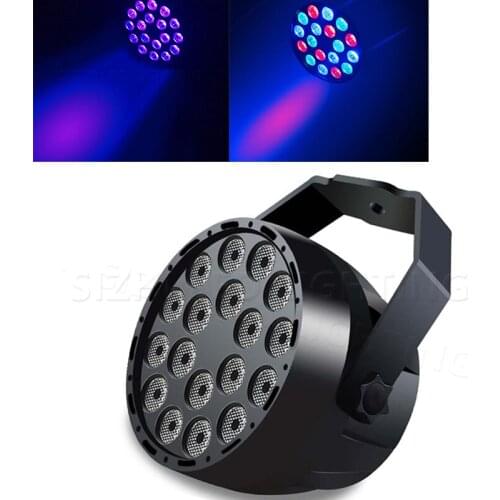 54W RGB or UV Led Stage Light Black Light With Remote Sound Active DMX512 Spotlight Lamp For Disco DJ Club Stage Effect Lights