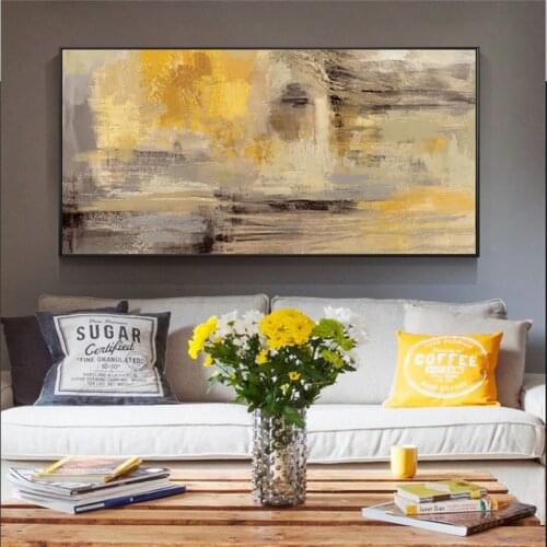 Abstract Yellow Oil Canvas Painting Posters and Prints Modern Scandinavian Wall Art Picture Bedroom for Kids Room Decor