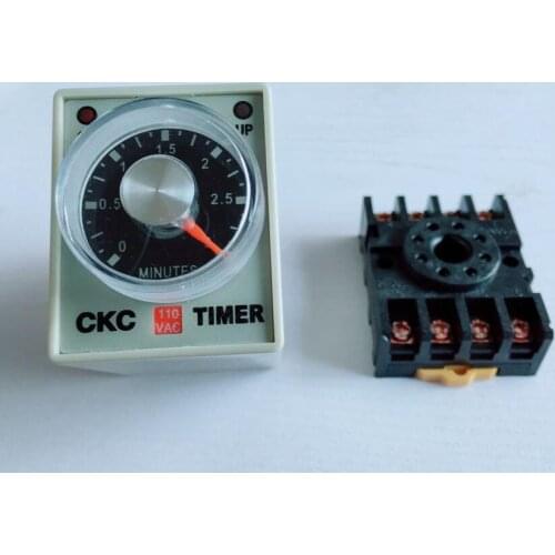 AH3-3 Time relay AC220V Delay Timer Time Relay 8Pin with base 6S 10S 30S 60S 3M