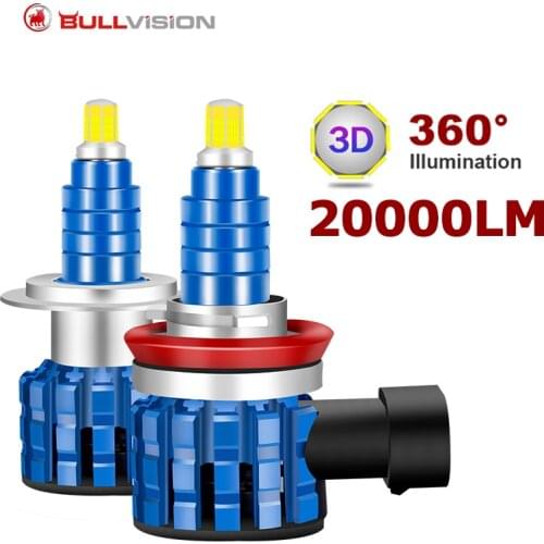 H7 LED 20000LM Car Headlights Bulbs H8 H11 HB3 9005 HB4 9006 H4 6 sides 60W high power 3D 360 degree Auto Lamp car fog light 12V