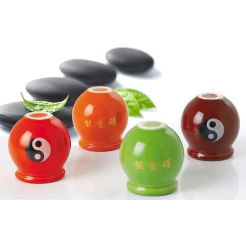 Health tank Slimming Beauty cupping Traditional Chinese Ceramic Cupping Five energy ceramic pot Glass Cupping Fire Cupping Jar