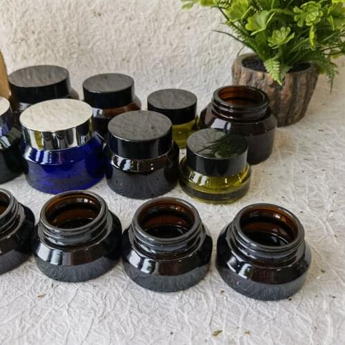 Free Shipping Printing custom 15g 30g 50g Glass Beauty Cream Jar Cosmetic Lip Gloss Sample Face Cream Small Container Packaging