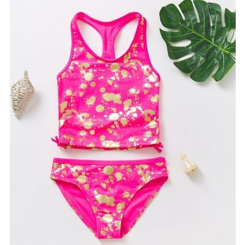 8~14Year Girls Swimsuit New 2020 Baby Girl Tankini set Kids Swimwear Teenager Children swimwear Biquini infantil-ST202