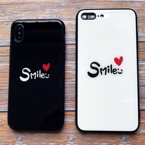 For VIVO NEX 3 Z5 Z5X Z1 Pro Case Simple smile pattern Hard Tempered glass soft Silicone Cover For vivo NEX 3 s U3 U3X phone