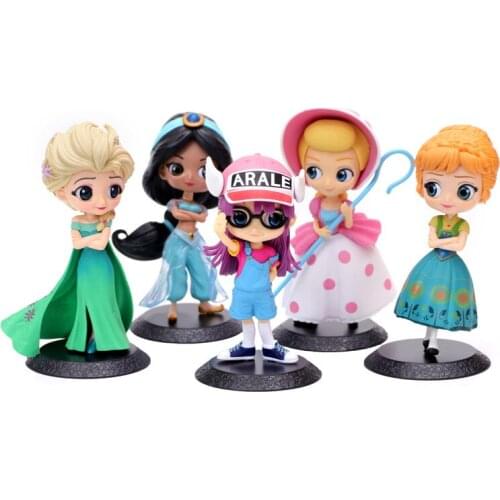 Disney princess Q Posket Bo Peep Anna Aisha Arale Original Princesses figures frozen Toys Dolls PVC Figures toys for kids