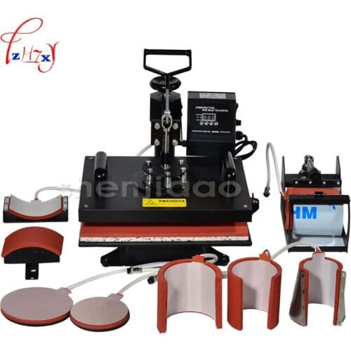 1pcs 8 In 1 Combo Heat Transfer Machine Sublimation/Heat Press Machine For Plate/Mug/Cap/TShirt /Phone case