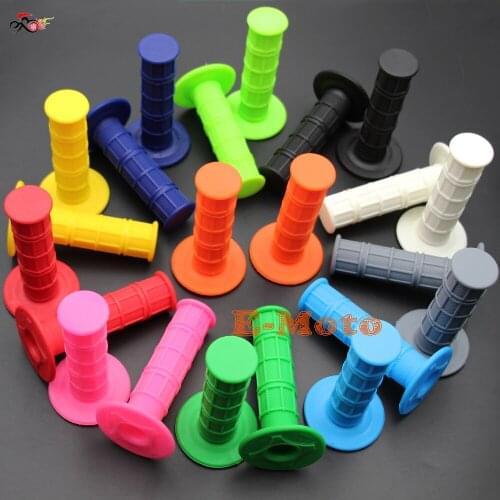 Soft Rubber 22mm 7/8" Hand Grips Universal For MX Pit Dirt Bike Motorcycle New