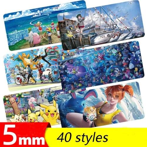 New Pokemon Mouse Pad Anime Figure Gaming Mousepad teen 400x 900 Cartoons Heat Transfer HD Printing Cute Pikachu Computer Laptop