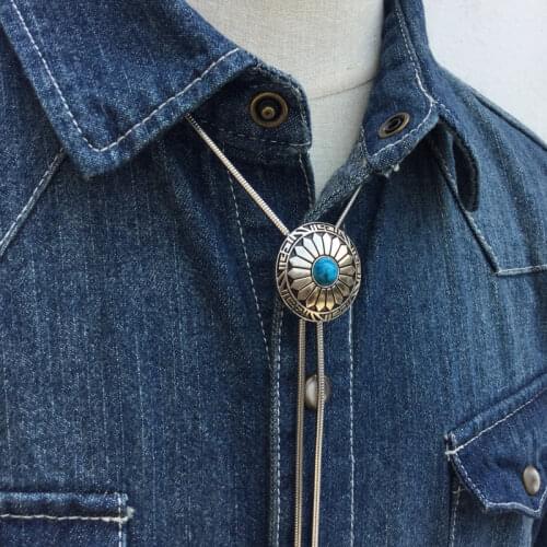Original designer bolotie stainless steel rope alloy pendant bolo tie for men personality neck tie fashion accessory