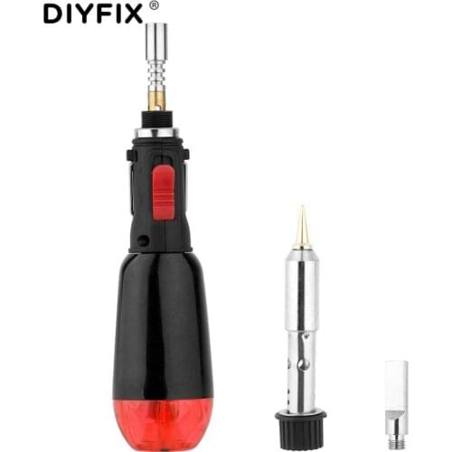 12ML Butane Gas Soldering Iron Portable Cordless Welding Pen Burner Butane Blow Torch Solder Iron Hot Air Gun DIY Tools Set