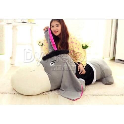 Stuffed animal prone donkey plush toy 140cm donkey doll about 39 inch sleeping pillow toy p0572