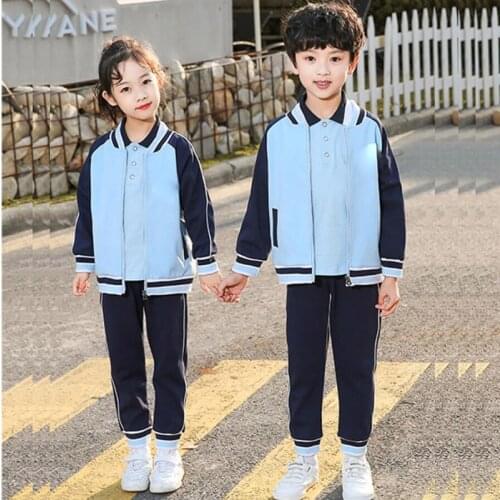 2 3 4 5 6 7 8 9 10 12 16 Years old Childrens School Uniforms Costumes Perform Dance 2pcs Cotton Sports Tracksuit Clothing Sets