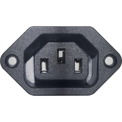 AC Power Socket IEC320 C14 3 Pin Panel Inlet Power Socket Connector Plug Industrial Socket Plug 250V 10A