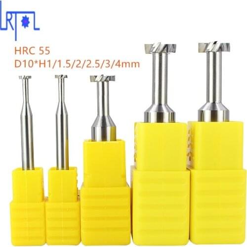 Solid carbide HRC55 D10*H 1 1.5 2 2.5 3 4 5mm T slot milling cutter ,end mill for cnc machine
