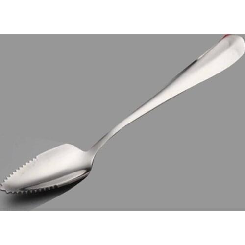 1PCS Thick Stainless Steel Grapefruit Dessert Serrated Edge Ice Tea Dessert Tableware Kitchen Accessories