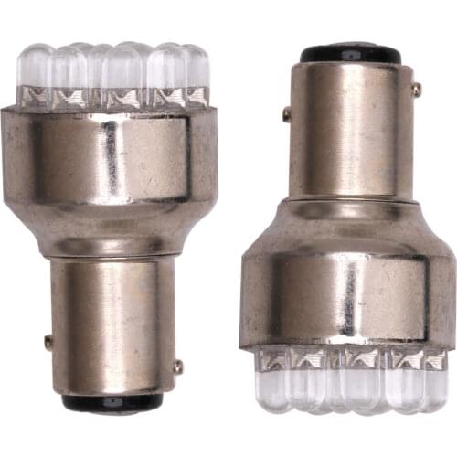 10Pcs 1156 BA15S P21W 1157 BAY15D S25 R10W R5W White Blue Red Yellow 12 LED Car Rear Light Turn Signal Lamp Backup Lighting DC