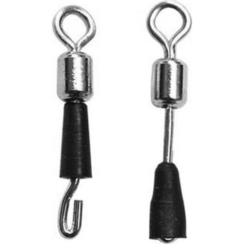 30pcs Ball Bearing Swivel Solid Rings quick fast link connector Fishing Hook