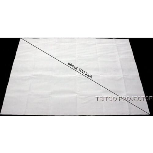 5 pcs/lot 100" Wall Mounted Matte White Portable Front Projection Screen Material for Mini LCD LED DLP Projectors Home Theater