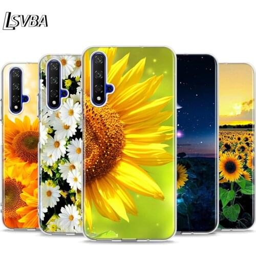 Summer Daisy Sunflower Silicone Cover For Honor 20 20S 20E 8 8A Prime 8X MAX 8C 8S 7A 7C 7S Pro Phone Case