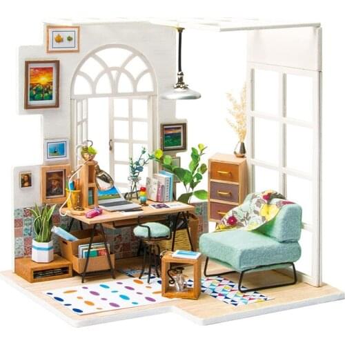 DIY Wooden Miniature Doll House for Birthday Gift Children Adult Drop Shipping